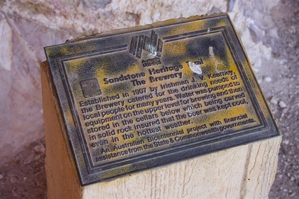 General - Sandstone Heritage Trail Brewery plaque